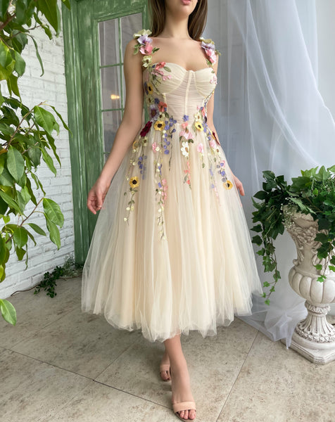 3d floral dress
